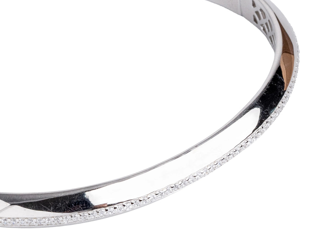 Keepsakes Whisper Line 925 Silver Oval Kada Bracelet