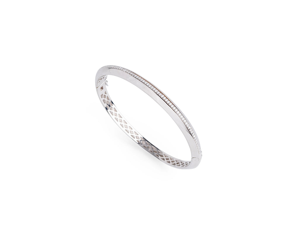 Keepsakes Whisper Line 925 Silver Oval Kada Bracelet