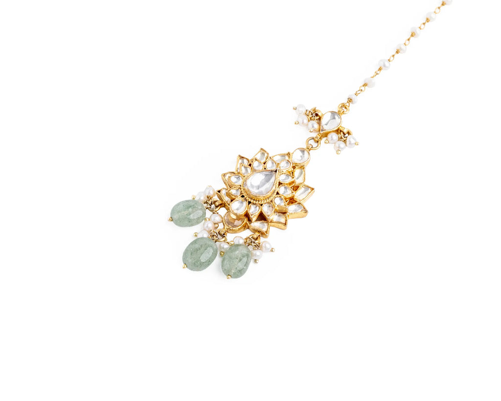 Noor Heirloom Jade Drop Maang Tika