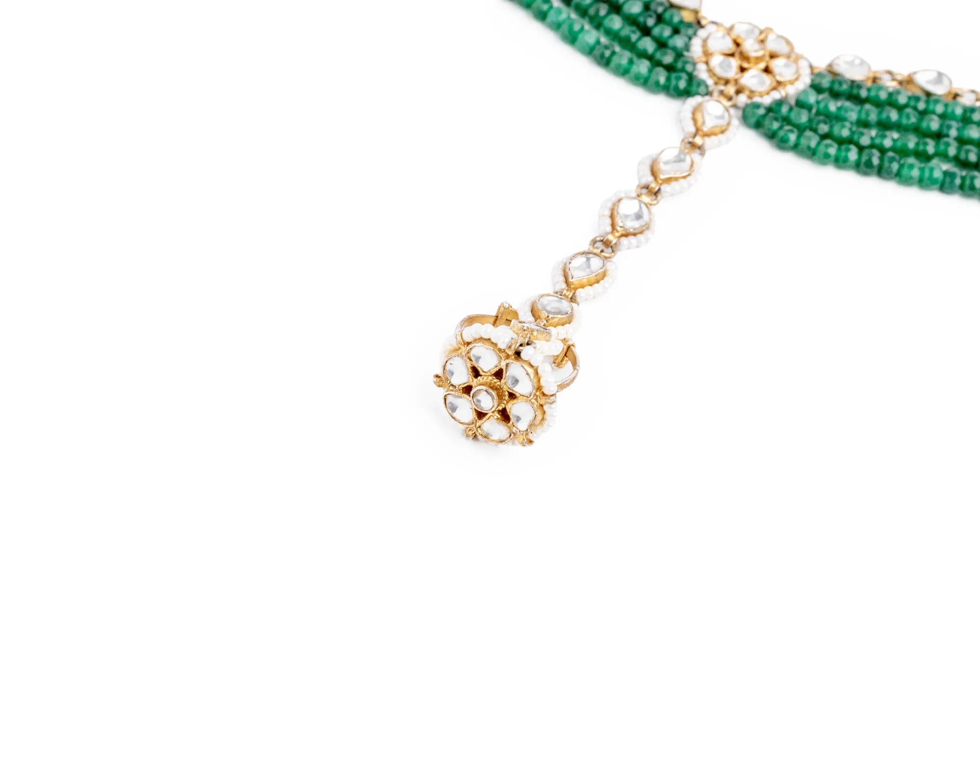 Noor Emerald Kundan Haath Phool