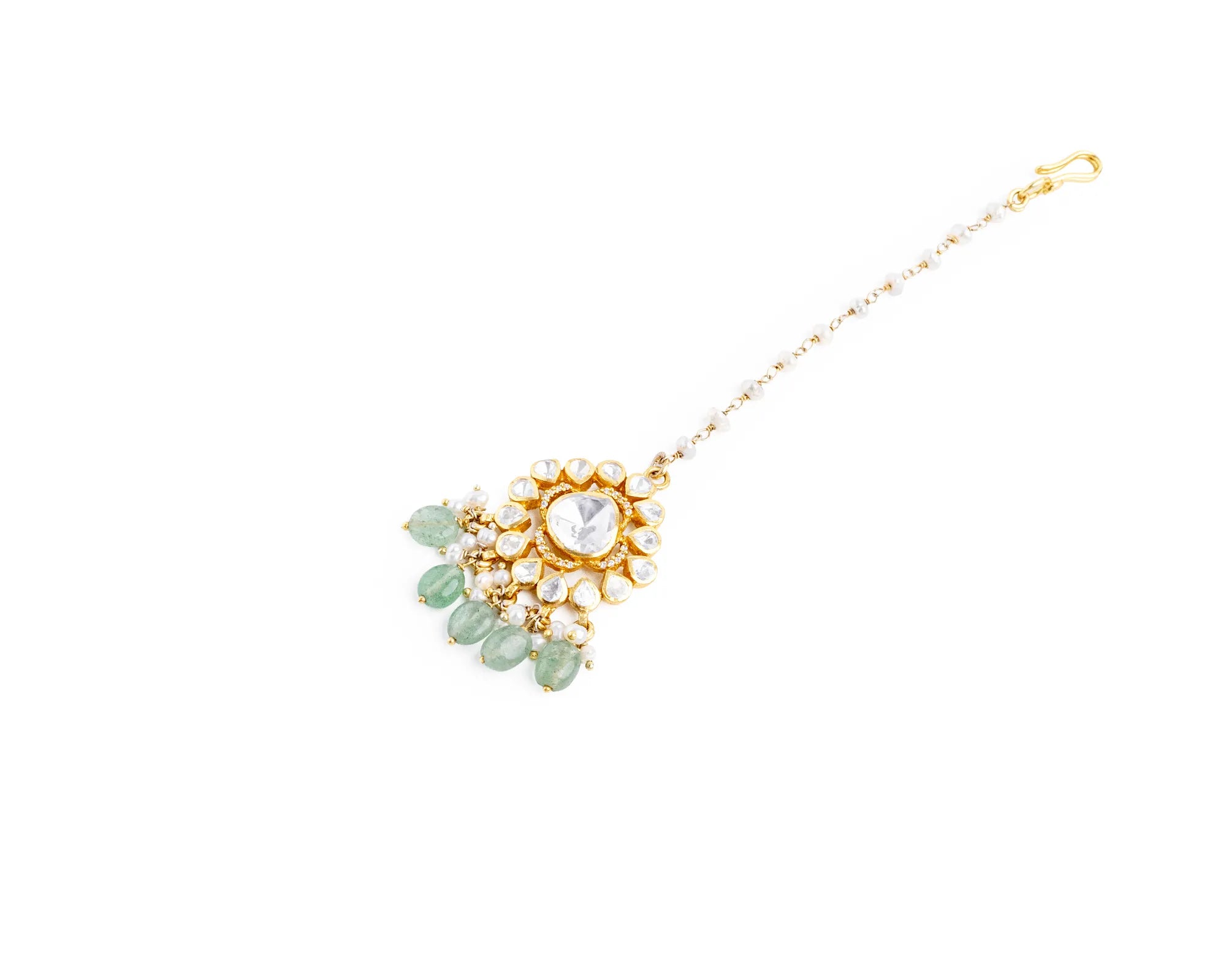Noor Floral Kundan Maang Tika