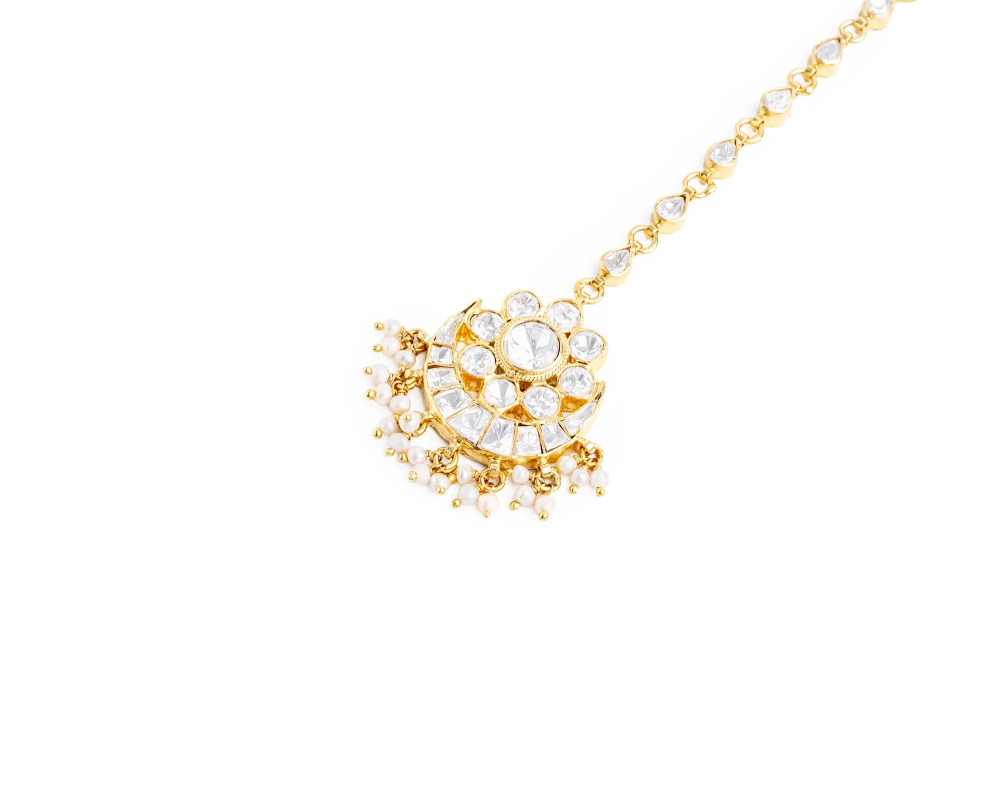 Noor Crescent Kundan Maang Tika