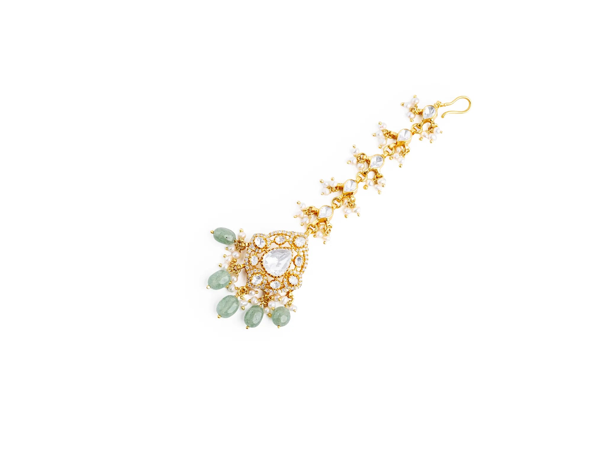 Noor Teardrop Kundan Maang Tika