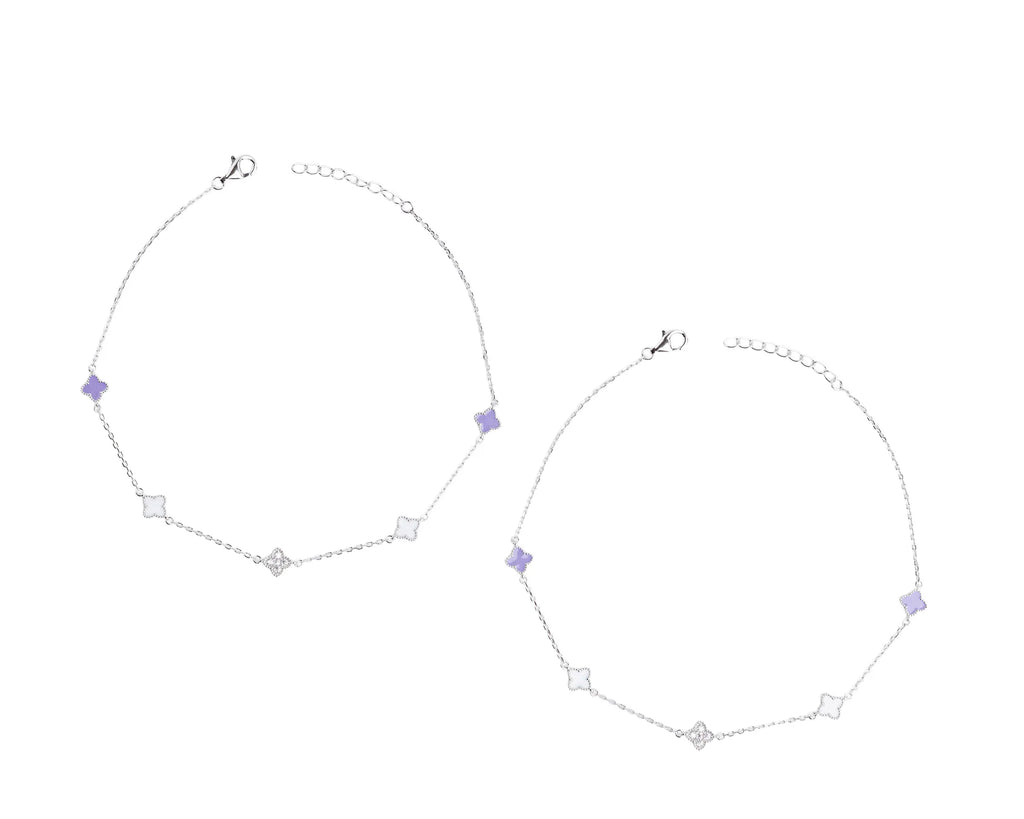 Keepsakes Lavender Clover Anklet