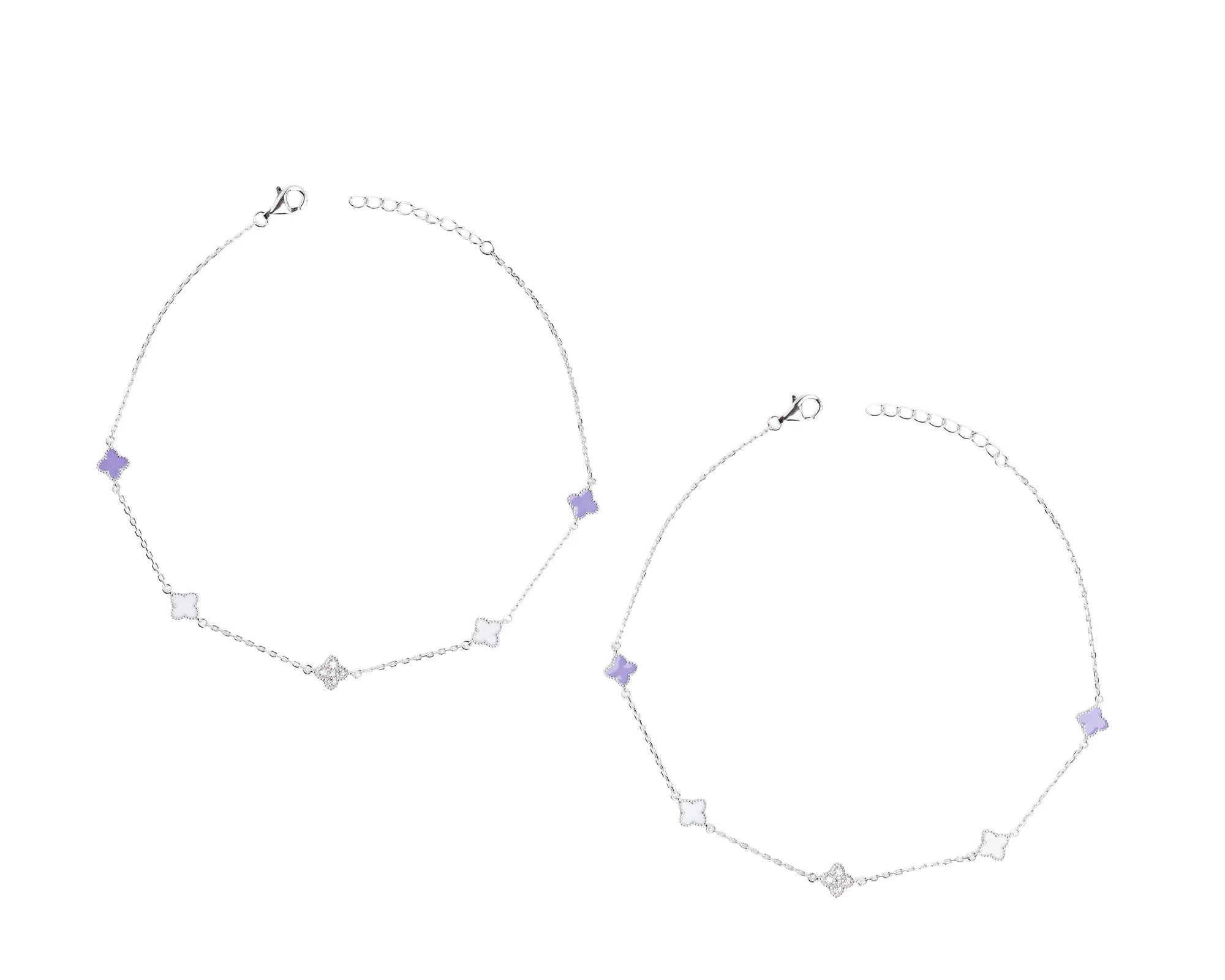 Keepsakes Lavender Clover Anklet