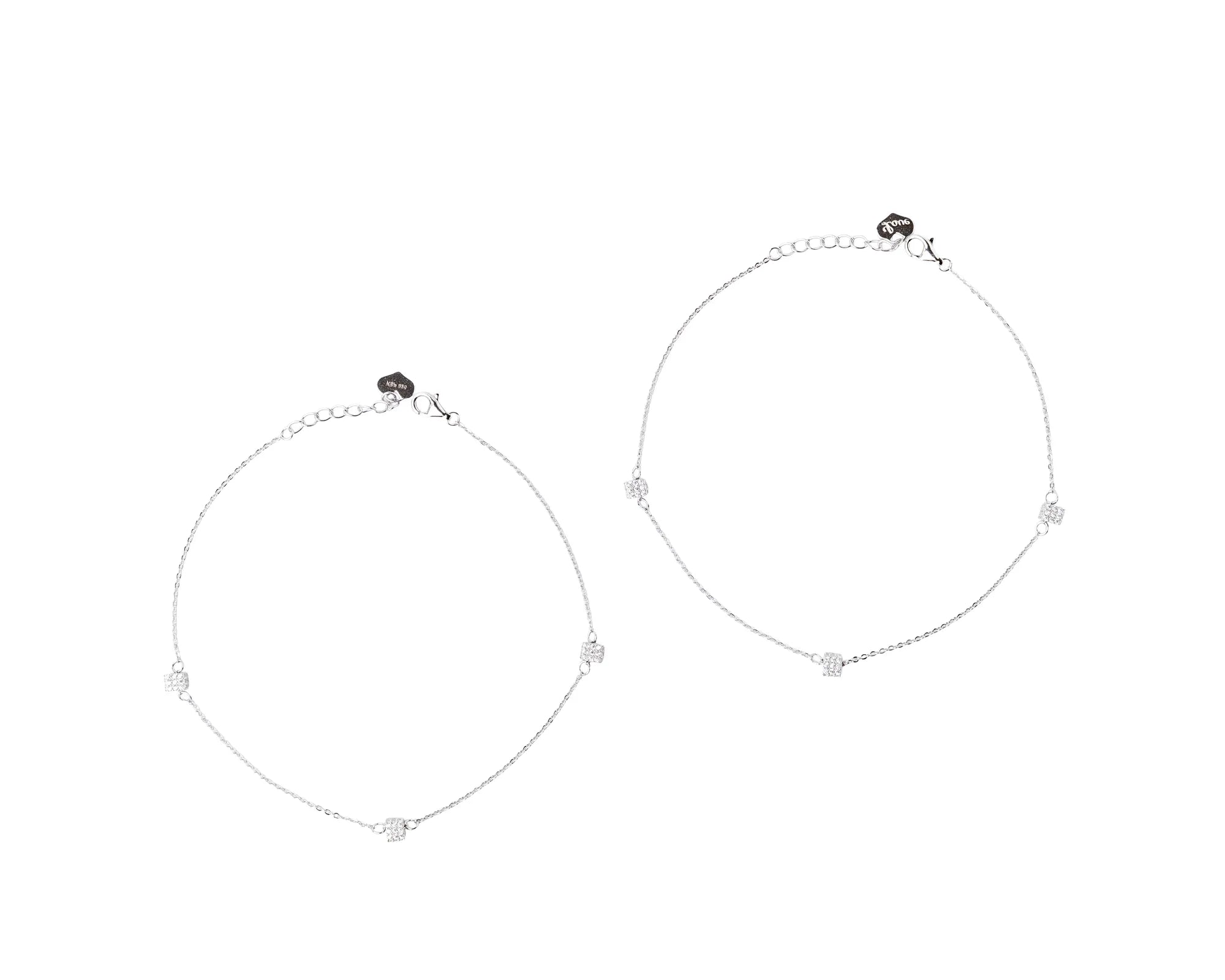 Keepsakes Crystal Cube Anklet