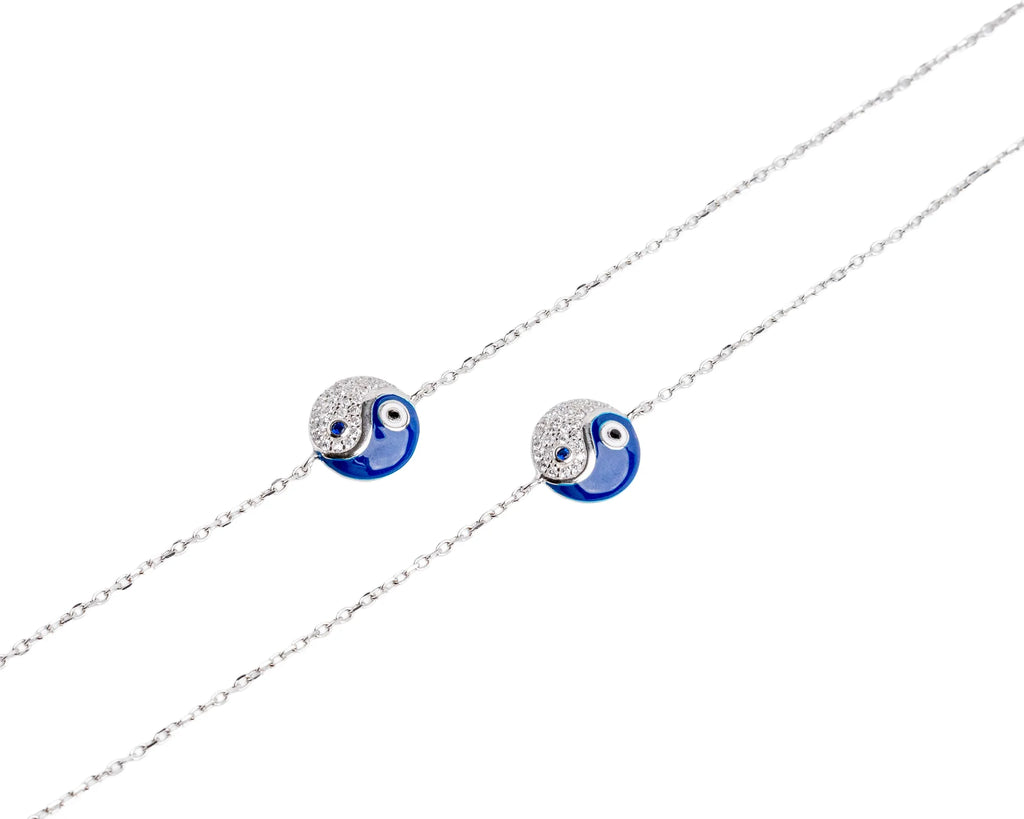 Keepsakes Yin & Yang Evil Eye Anklet