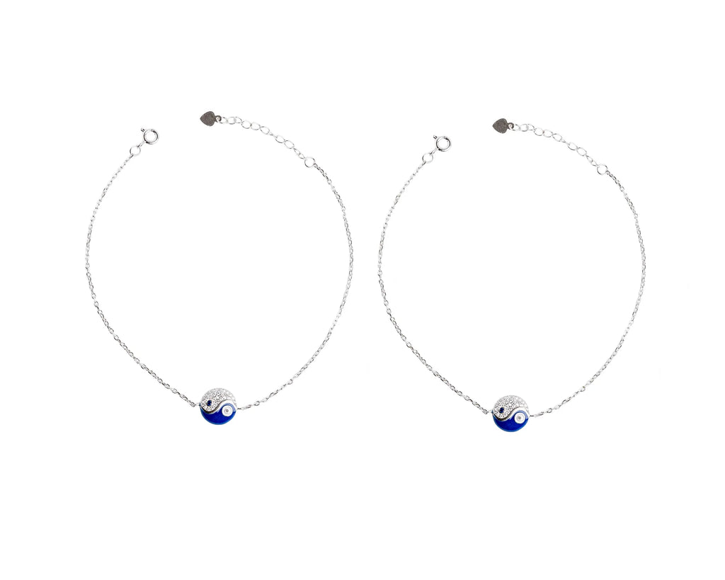 Keepsakes Yin & Yang Evil Eye Anklet