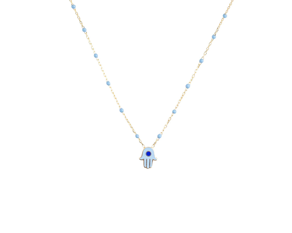 Keepsakes Beaded Hamsa Necklace