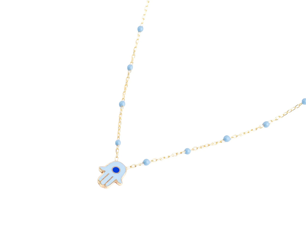 Keepsakes Beaded Hamsa Necklace