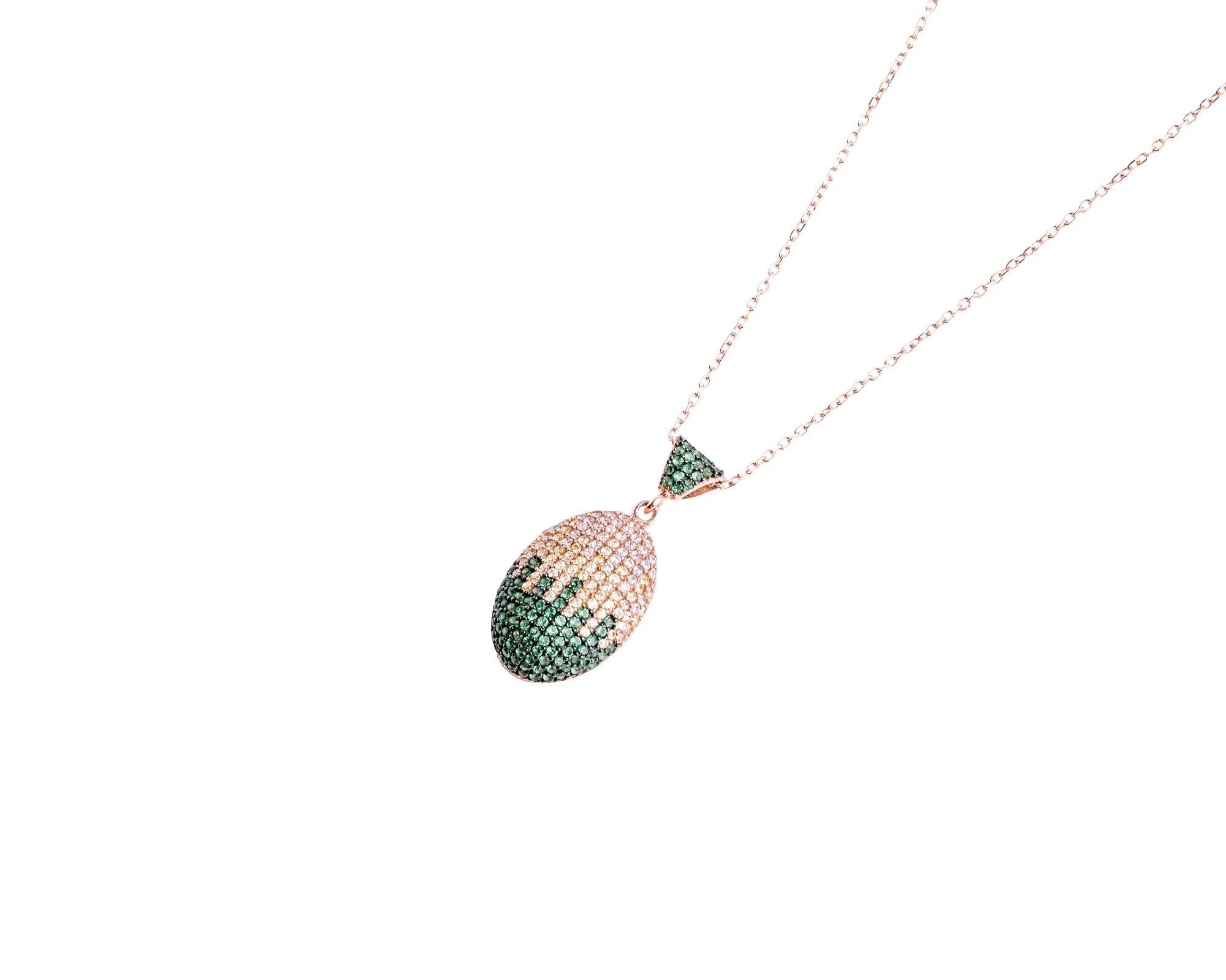 Keepsakes Pavé Oval Pendant Necklace