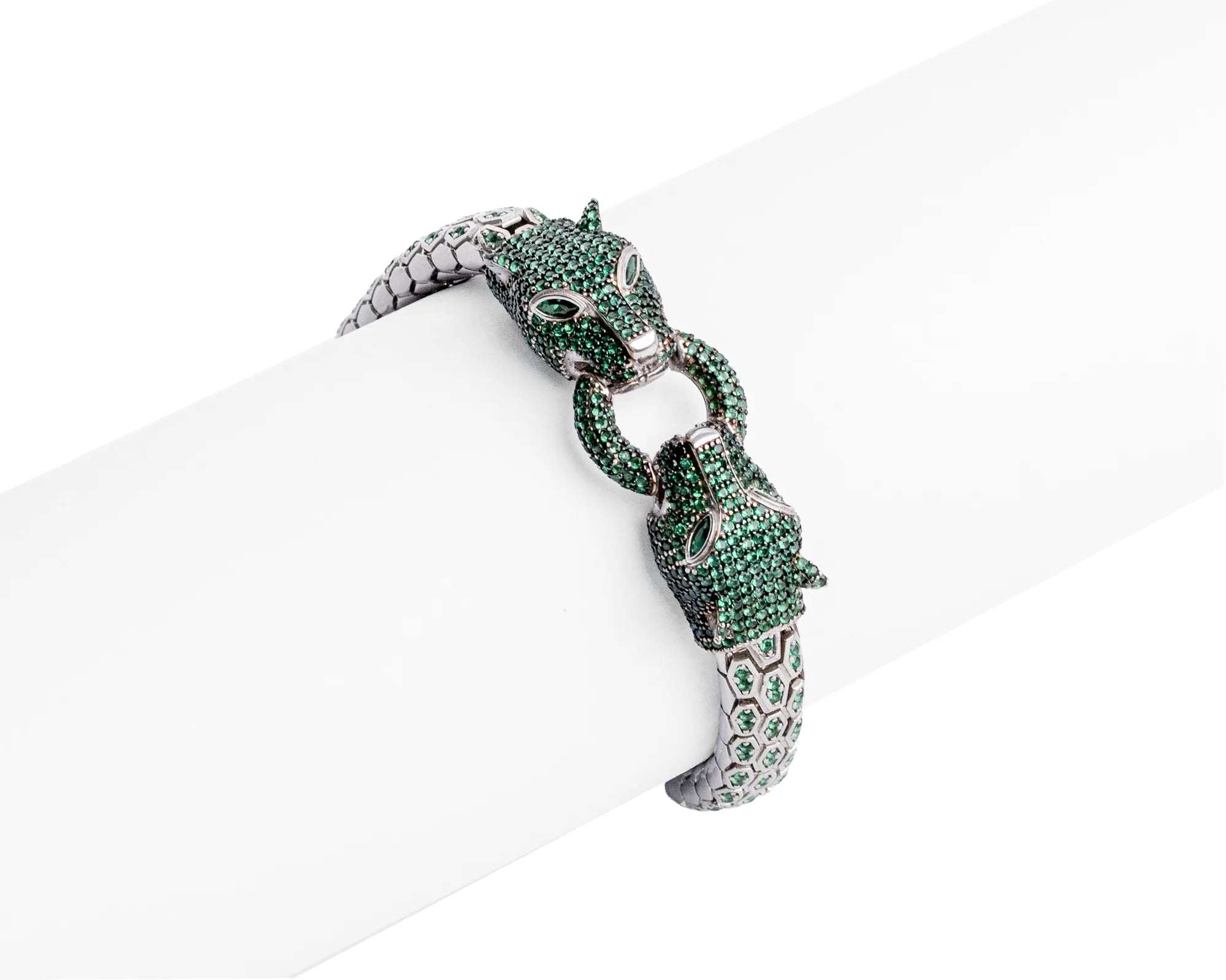 Keepsakes Emerald Panther Link Bracelet