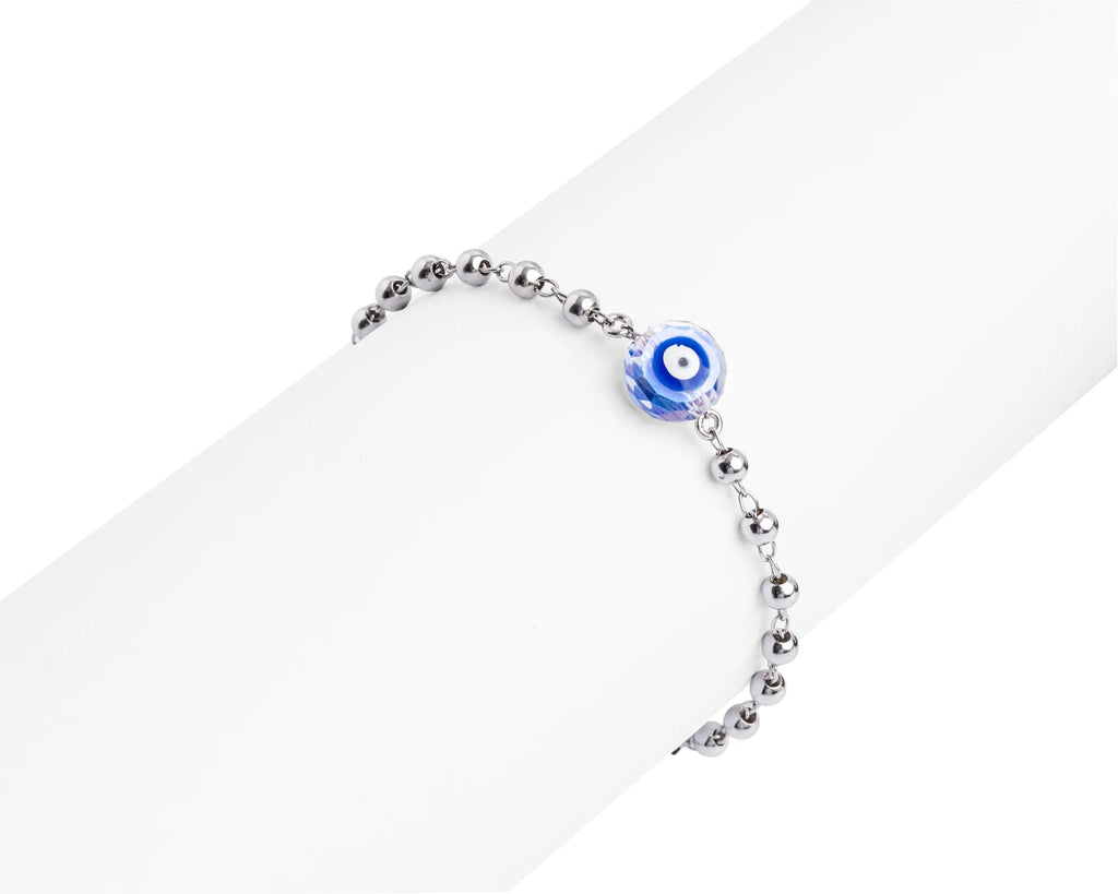Keepsakes Crystal Evil Eye Bead Bracelet