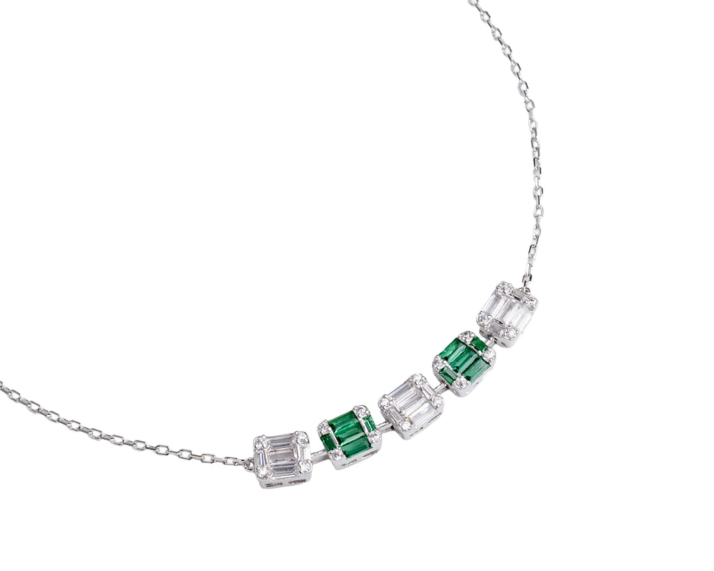 Keepsakes Emerald Symphony 925 Silver Tennis Bracelet