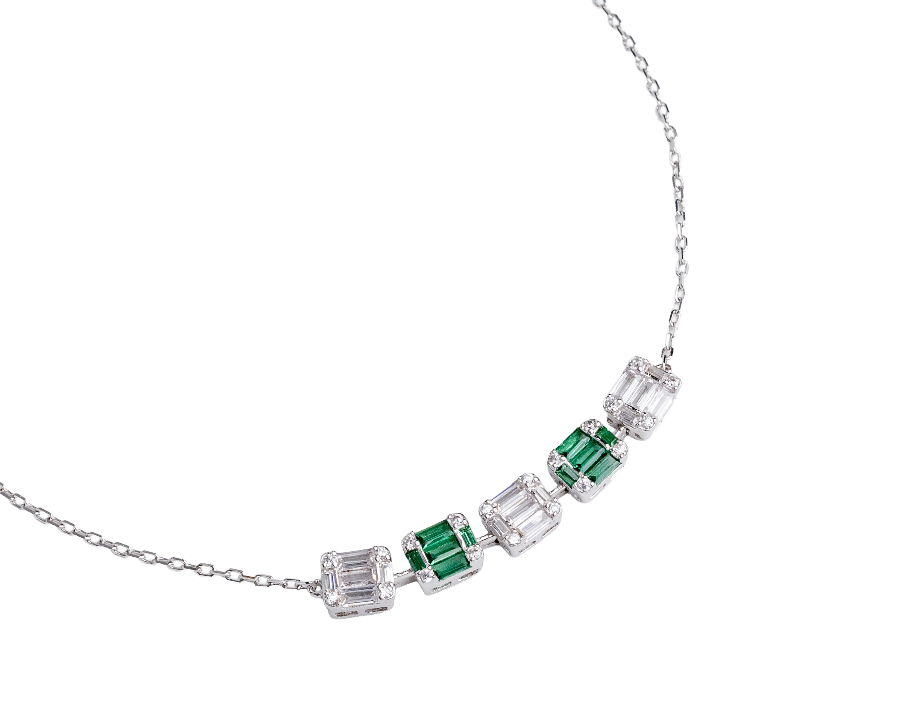 Keepsakes Emerald Symphony 925 Silver Tennis Bracelet