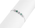 Keepsakes Emerald Symphony 925 Silver Tennis Bracelet