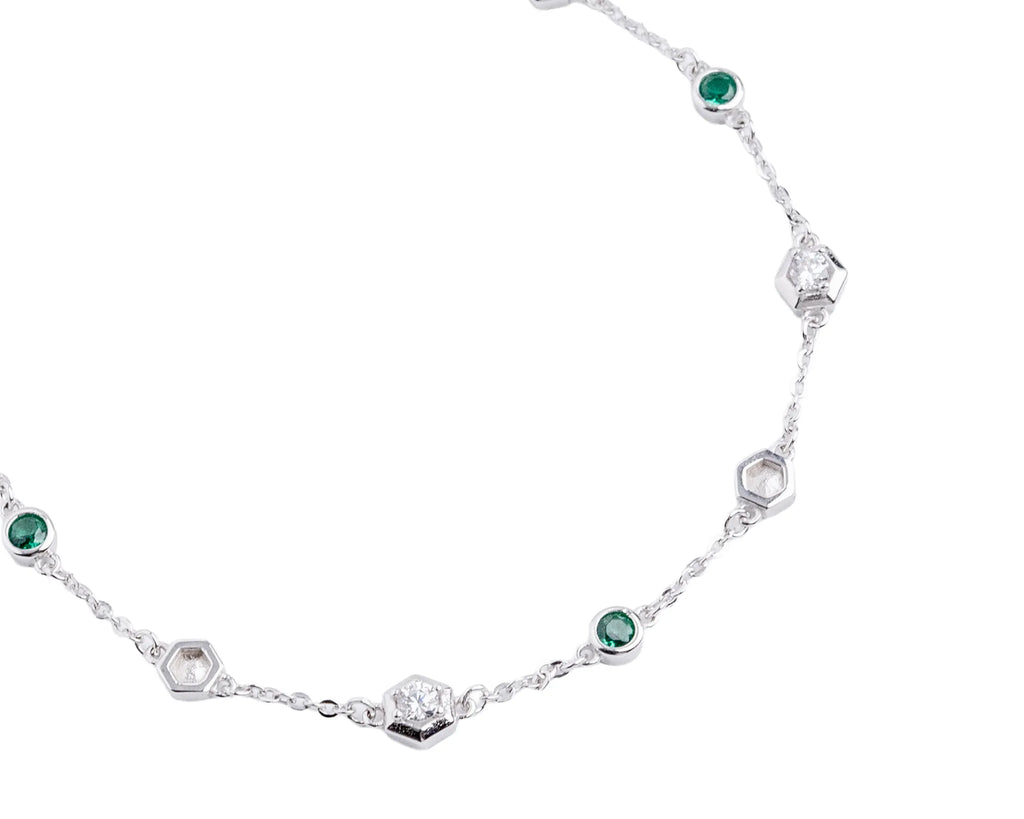 Keepsakes Emerald Accent Charm Bracelet