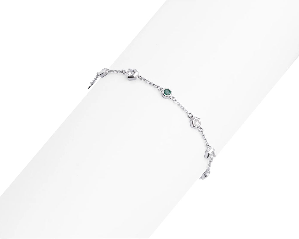 Keepsakes Emerald Accent Charm Bracelet