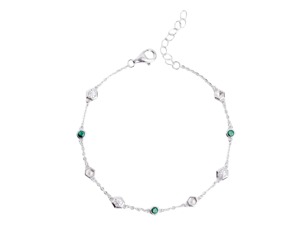 Keepsakes Emerald Accent Charm Bracelet
