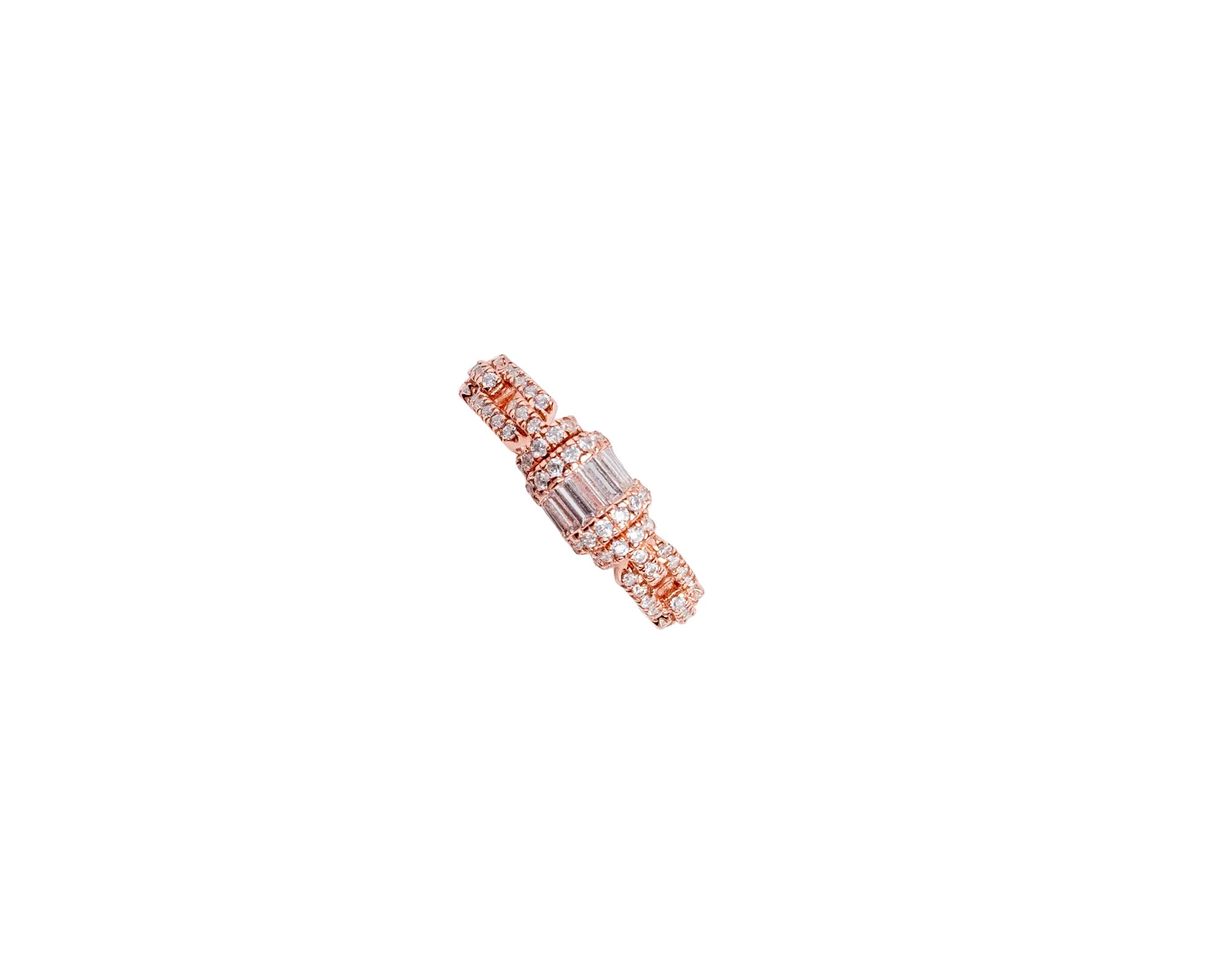 Keepsakes Rose Gold Halo Barrel Ring