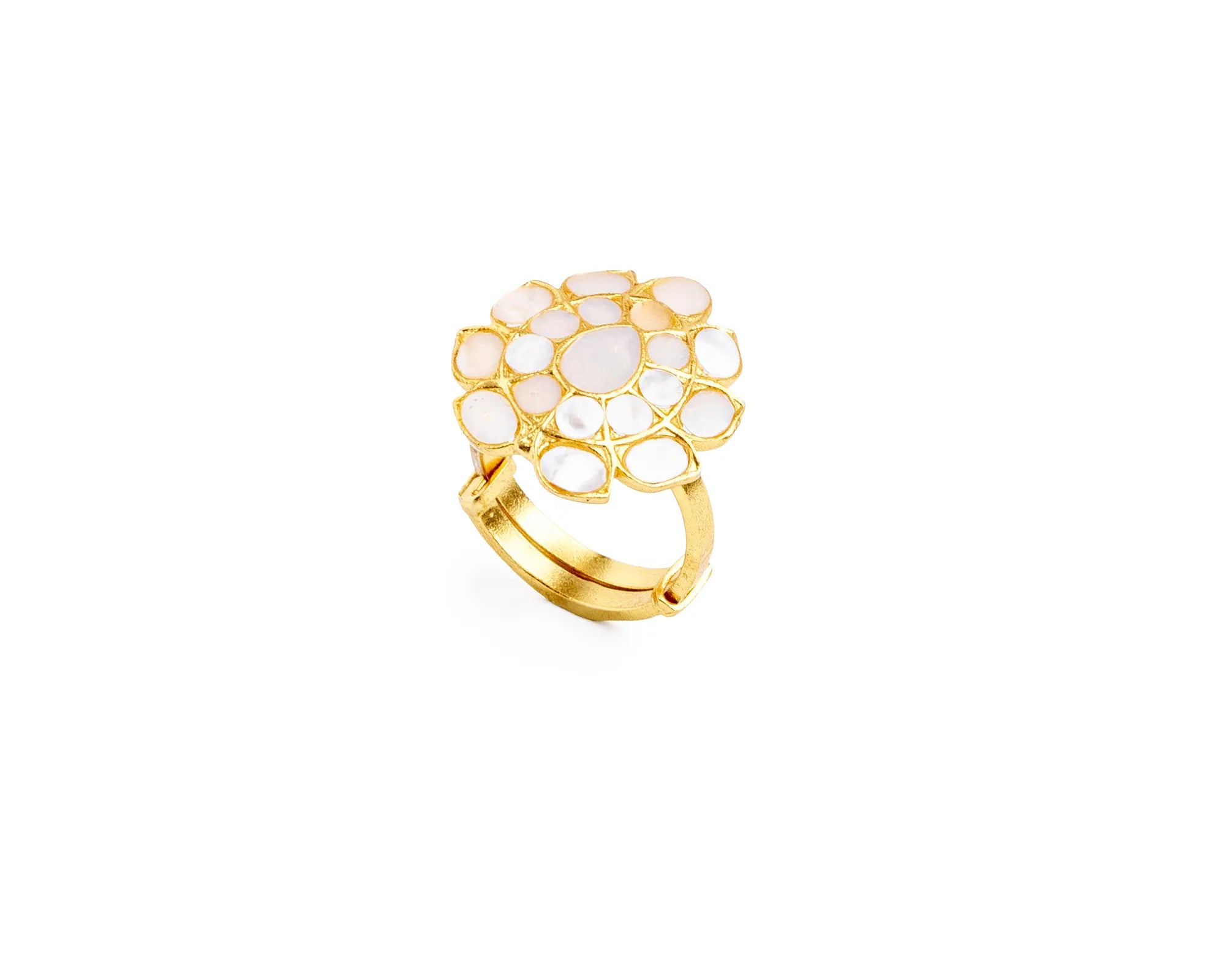 Noor Mother of Pearl Mosaic Ring