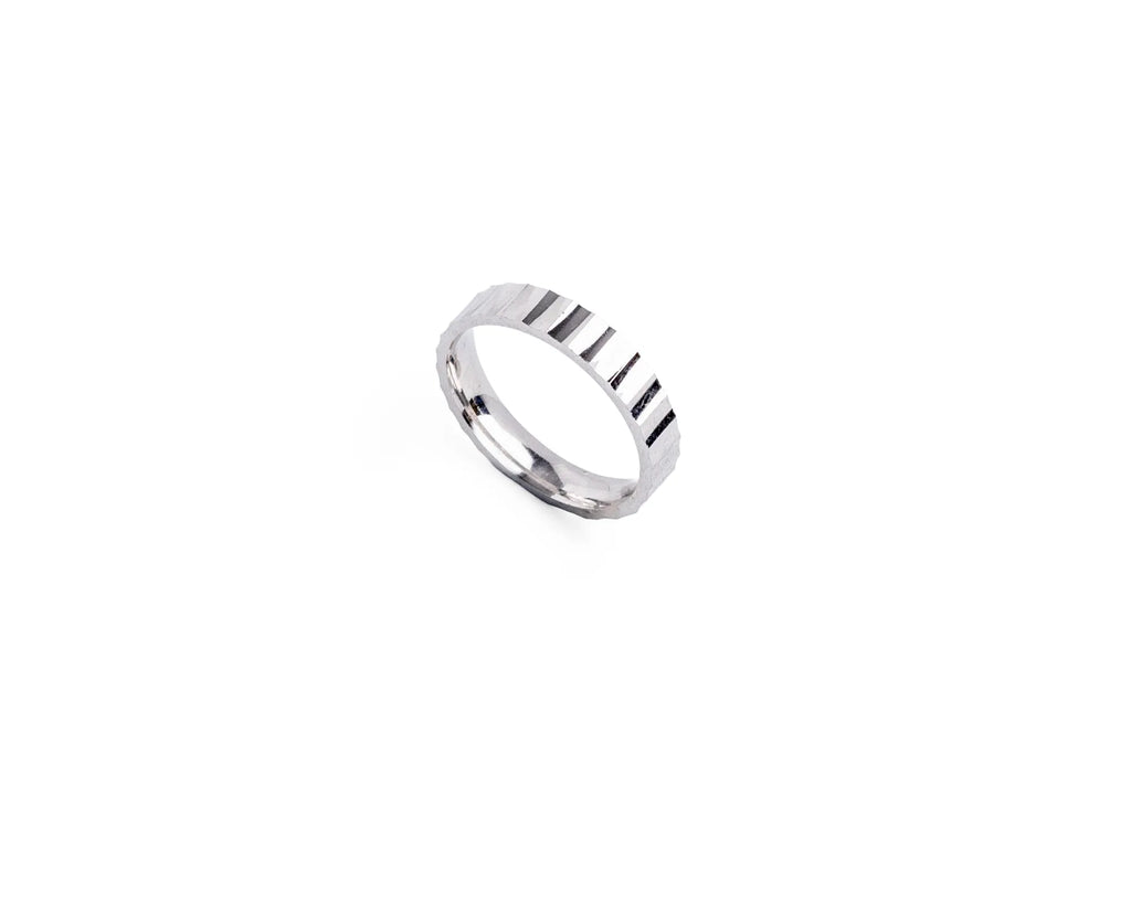 Keepsakes Faceted Edge Band Ring