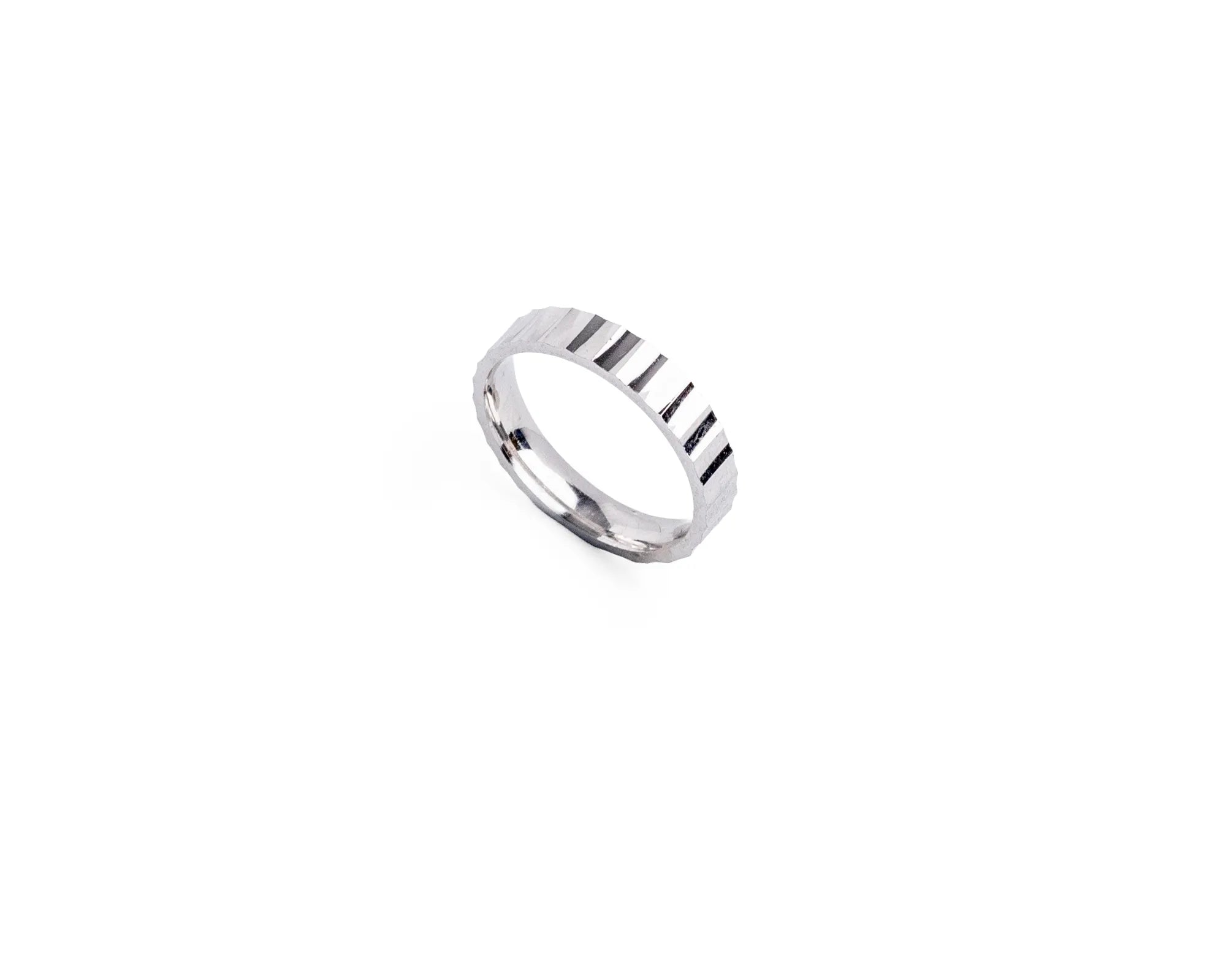 Keepsakes Faceted Edge Band Ring