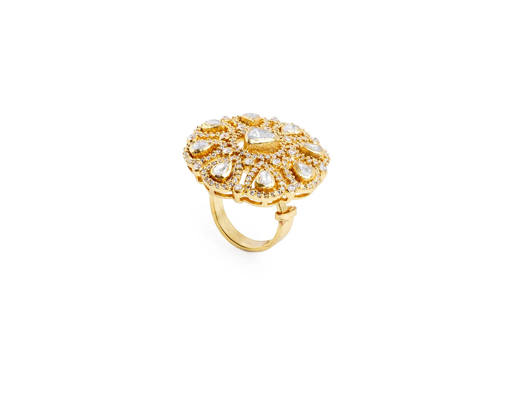 Noor Royale Polki Statement Ring