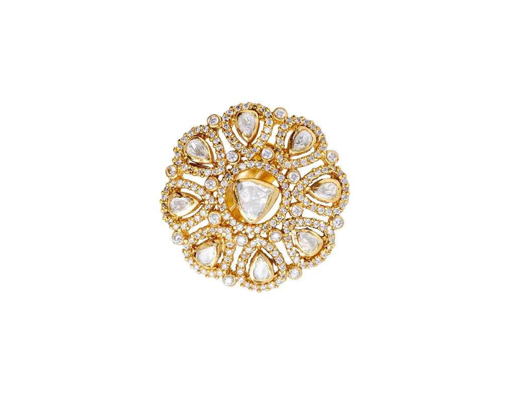 Noor Royale Polki Statement Ring