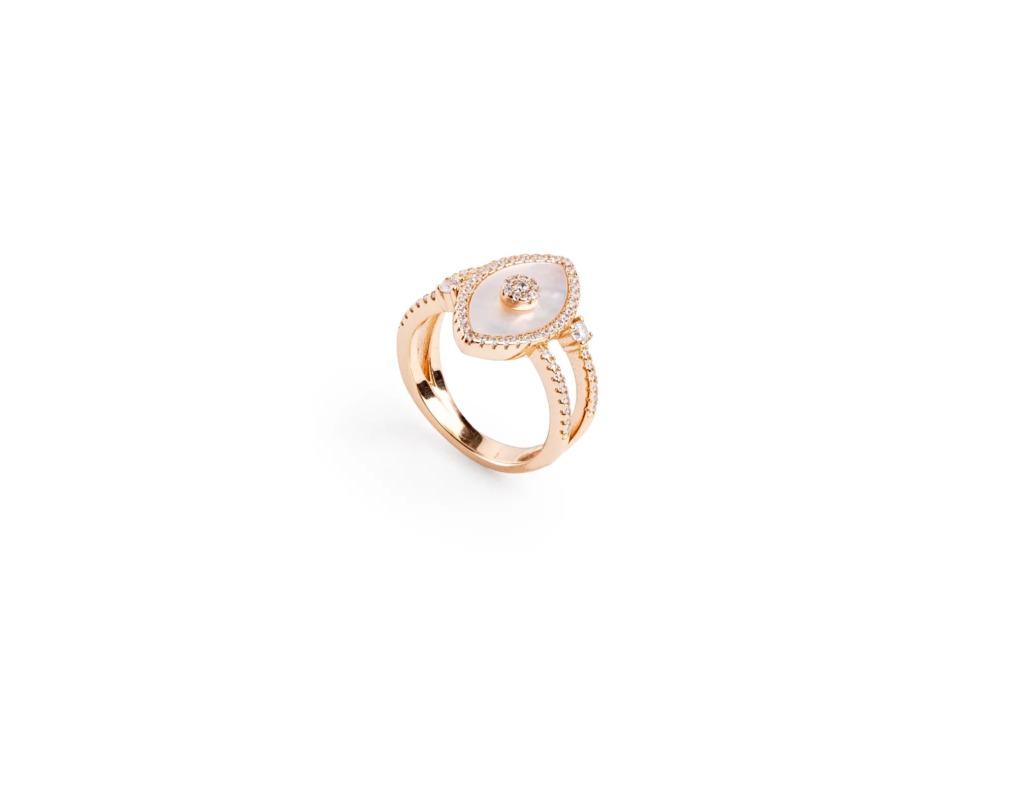 Keepsakes Mother of Pearl Halo Ring