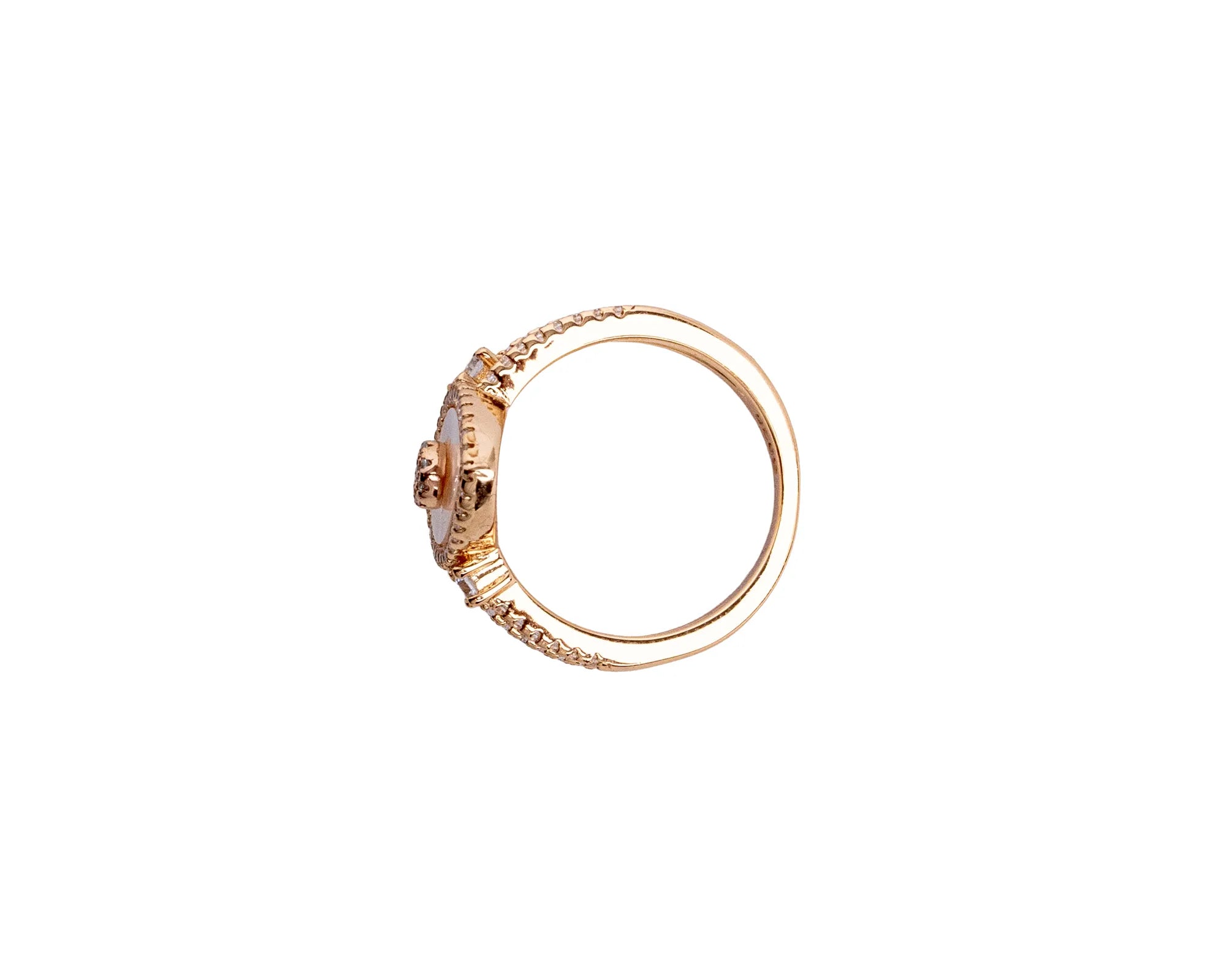 Keepsakes Mother of Pearl Halo Ring