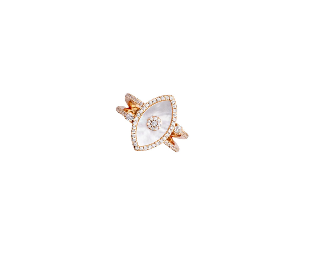 Keepsakes Mother of Pearl Halo Ring