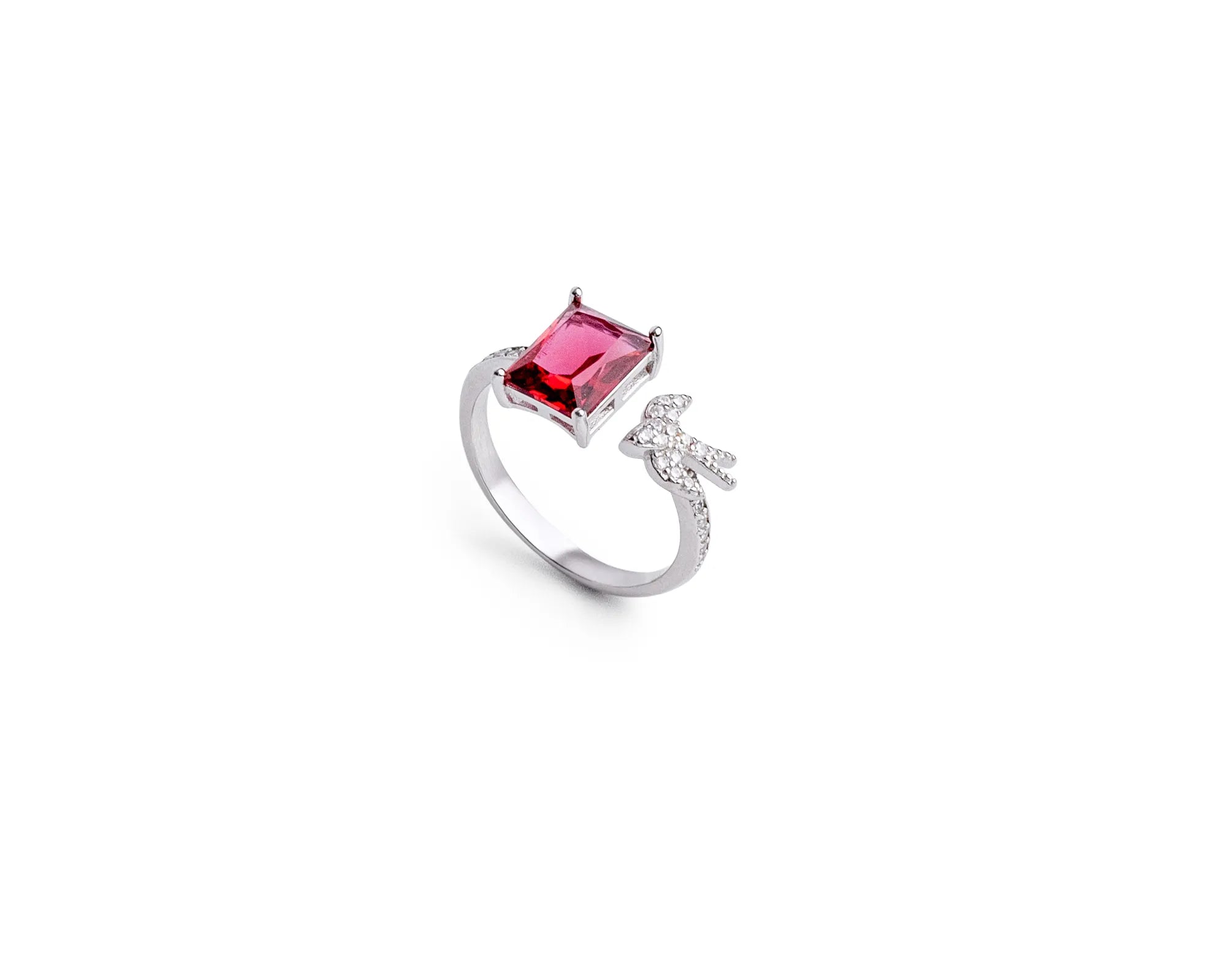 Keepsakes Crimson Butterfly Open Ring