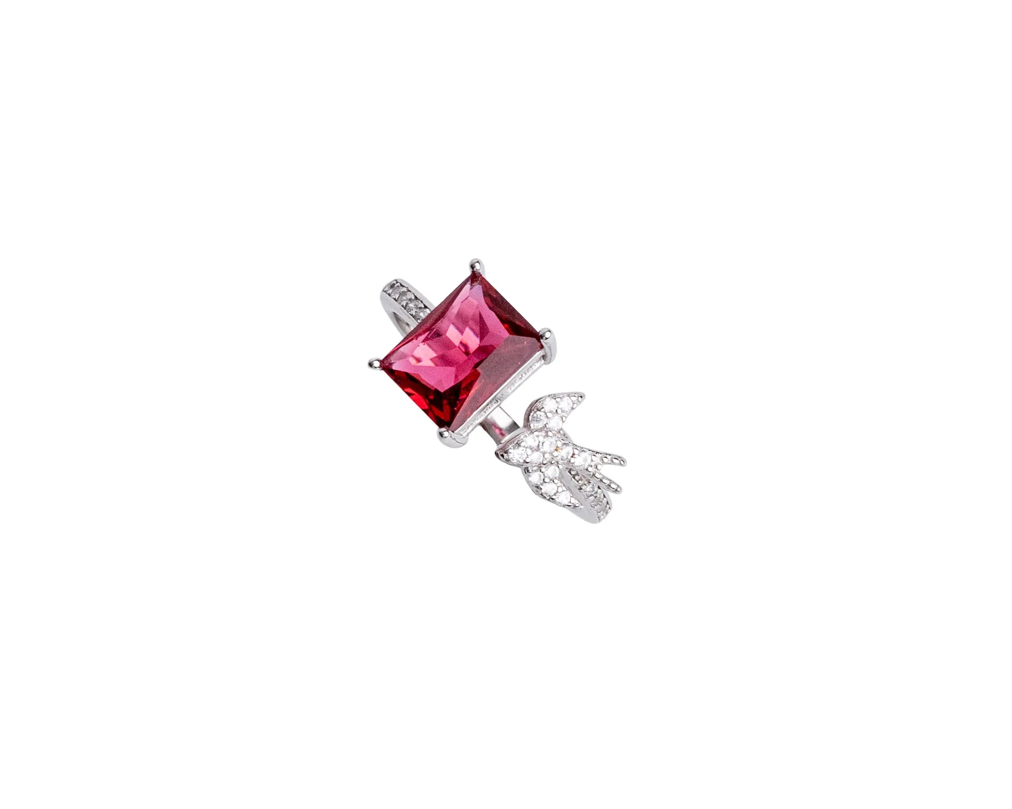 Keepsakes Crimson Butterfly Open Ring