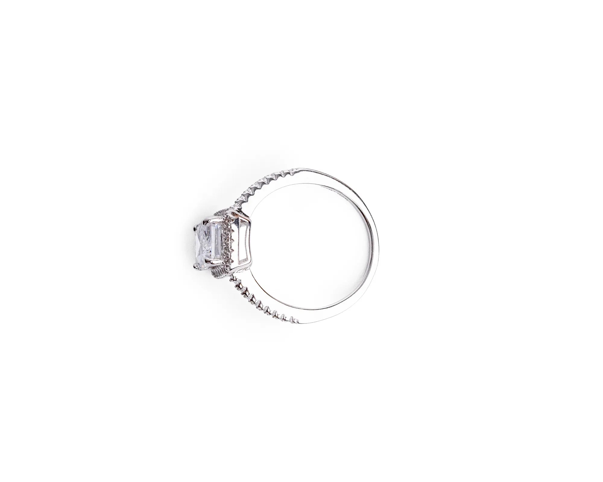 Keepsakes Emerald Halo Solitaire Ring
