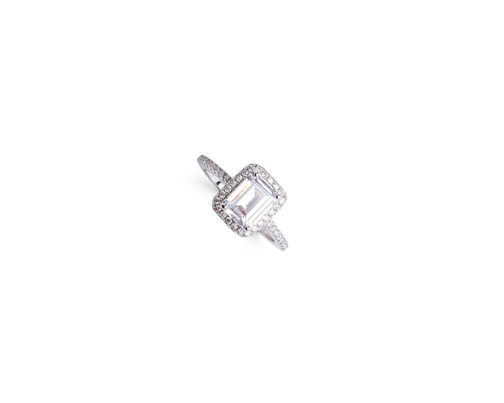 Keepsakes Emerald Halo Solitaire Ring