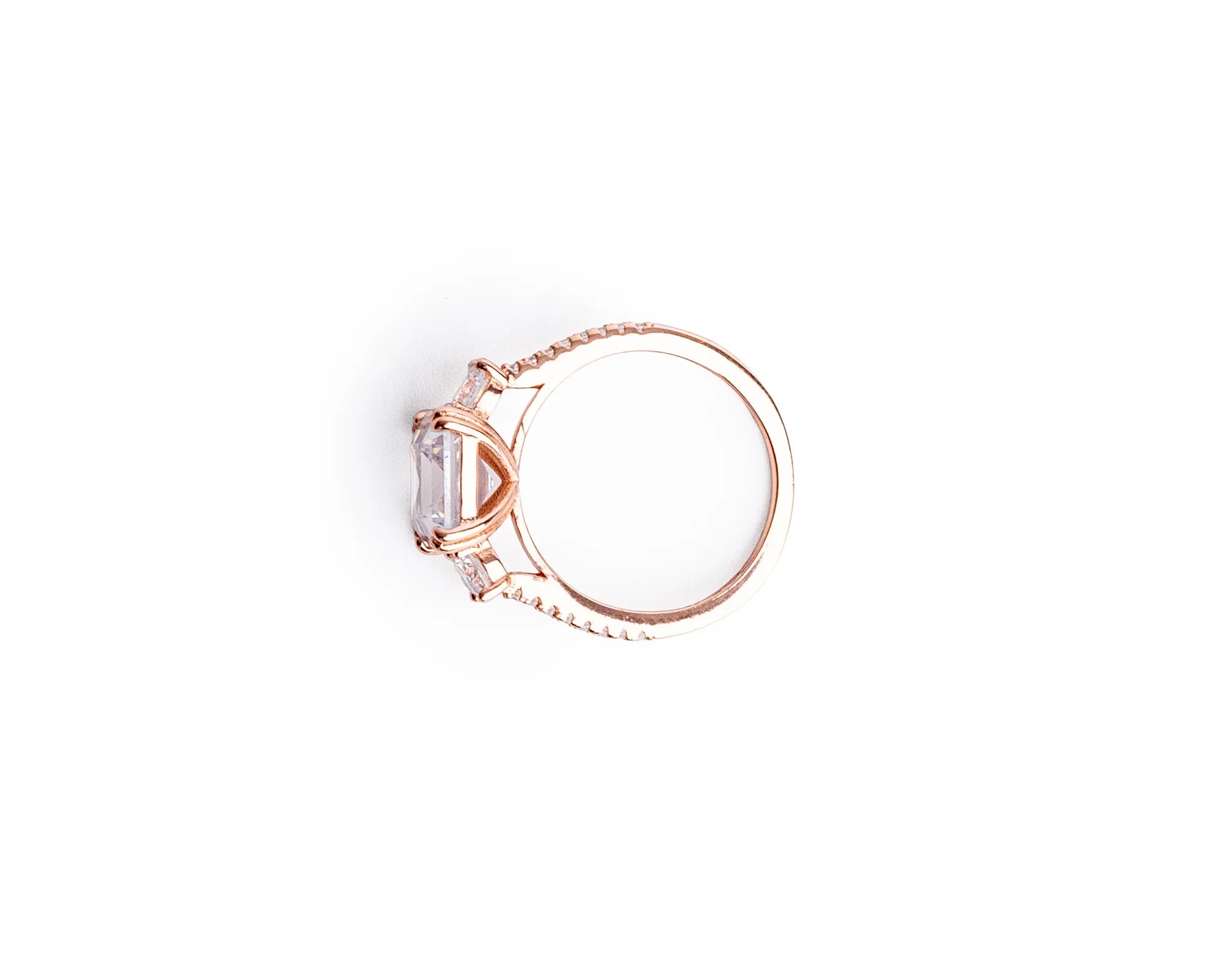 Keepsakes Rose Gold Three-Stone Ring