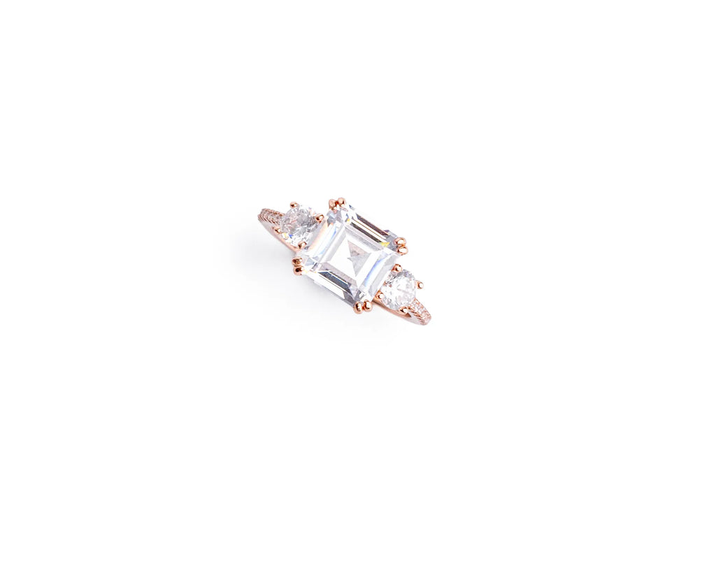 Keepsakes Rose Gold Three-Stone Ring