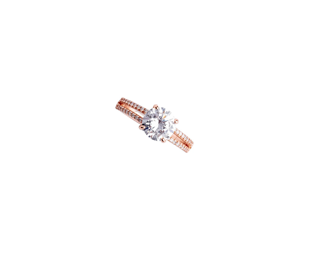 Keepsakes Rose Gold Solitaire Promise Ring