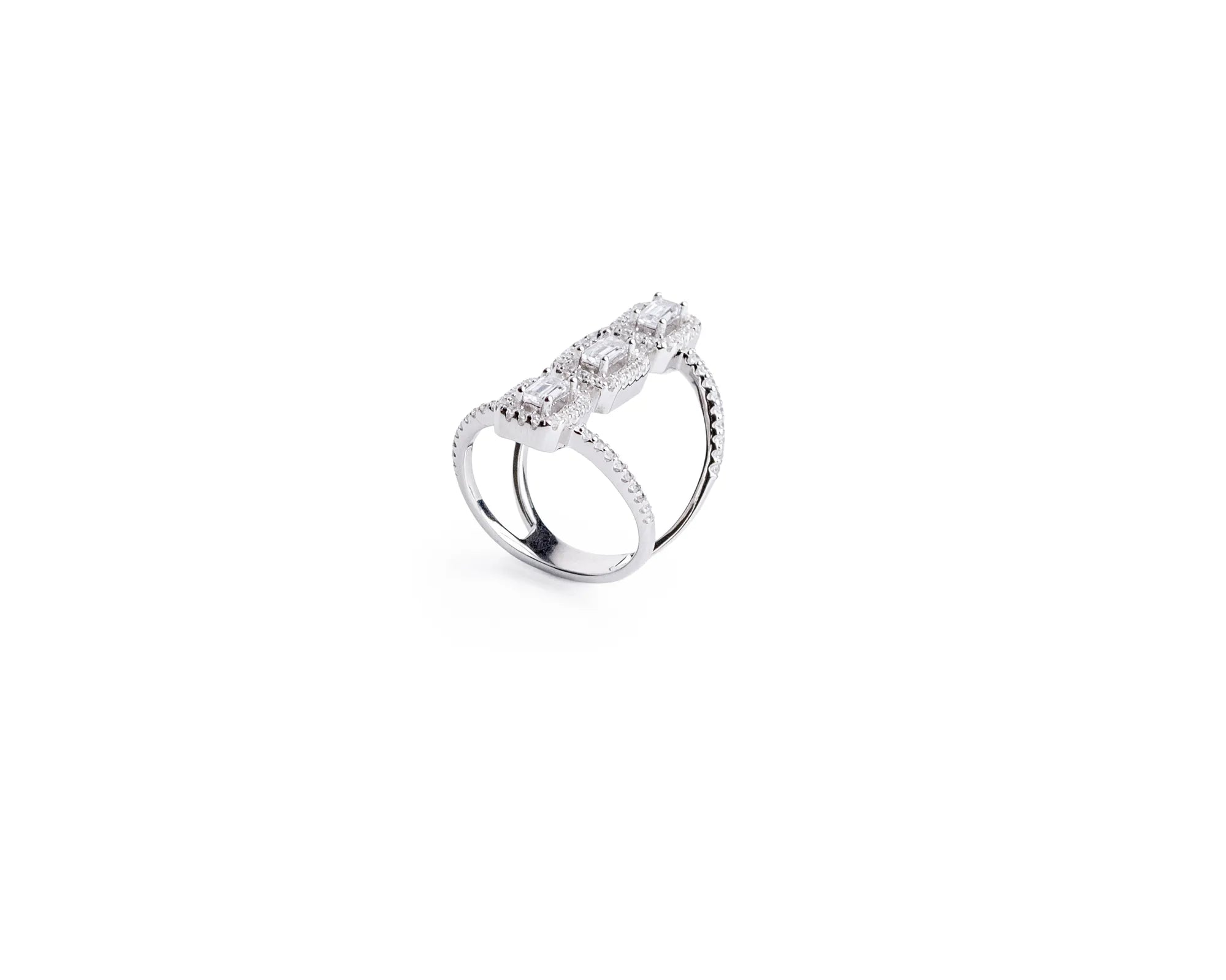 Keepsakes Triple Emerald Halo Ring