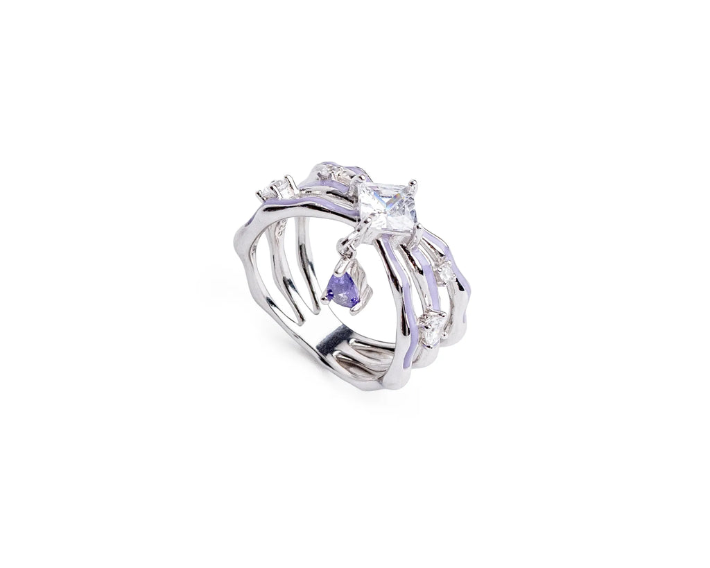 Keepsakes Lavender Bloom Statement Ring