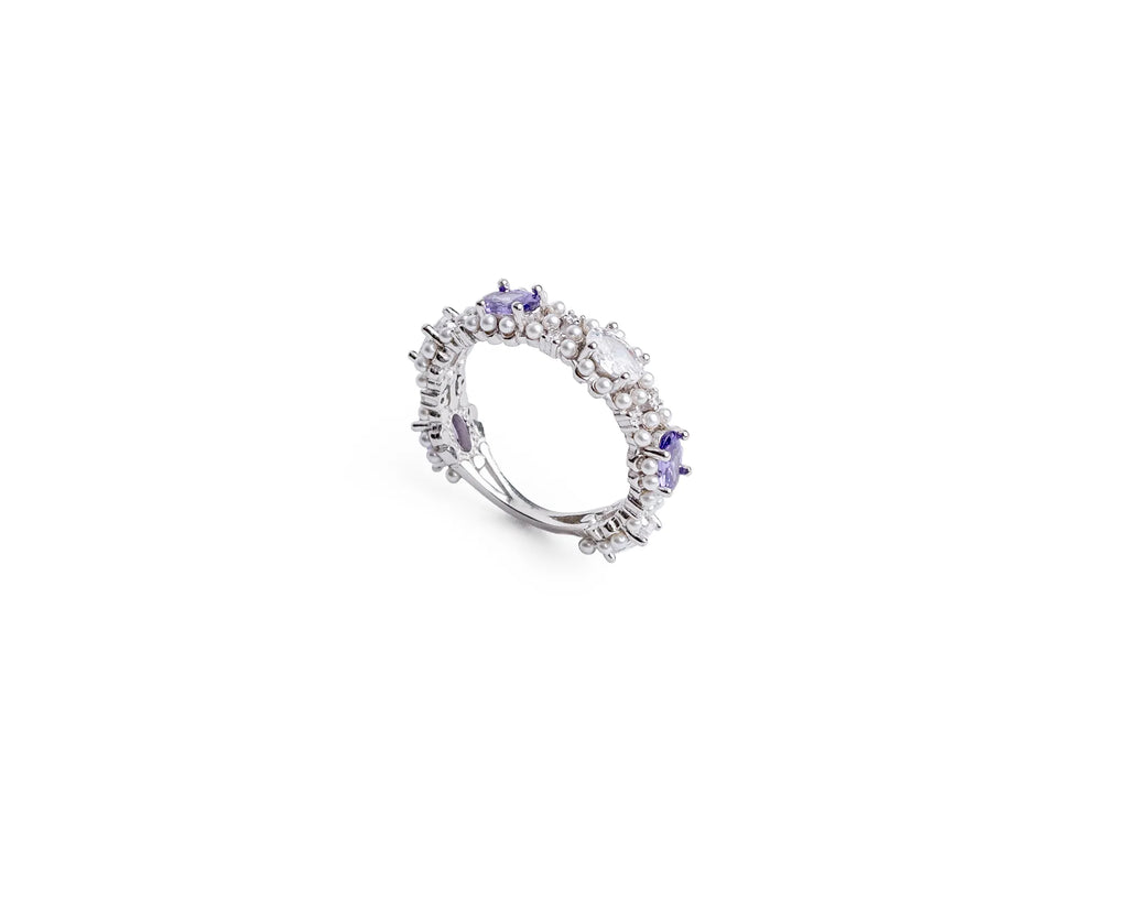 Keepsakes Violet Pearl Garden Ring