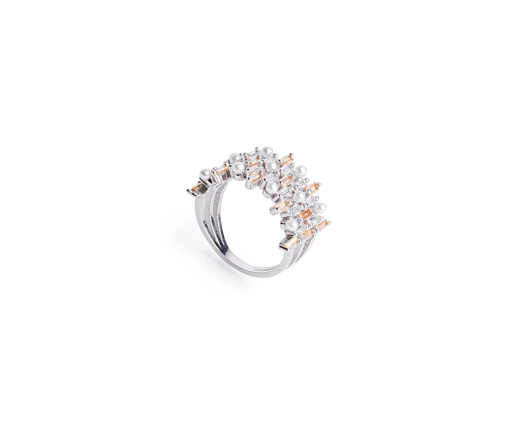 Keepsakes Pearl Mosaic Statement Ring