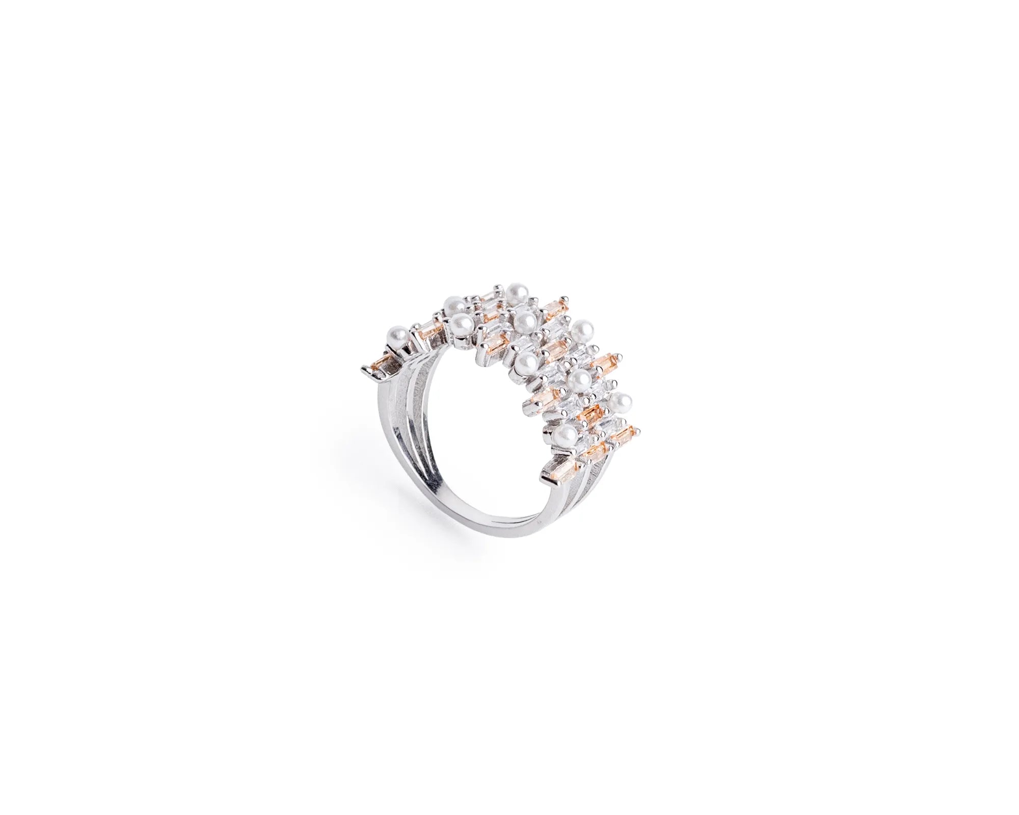 Keepsakes Pearl Mosaic Statement Ring