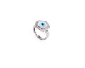 Keepsakes Evil Eye Blossom Adjustable Ring
