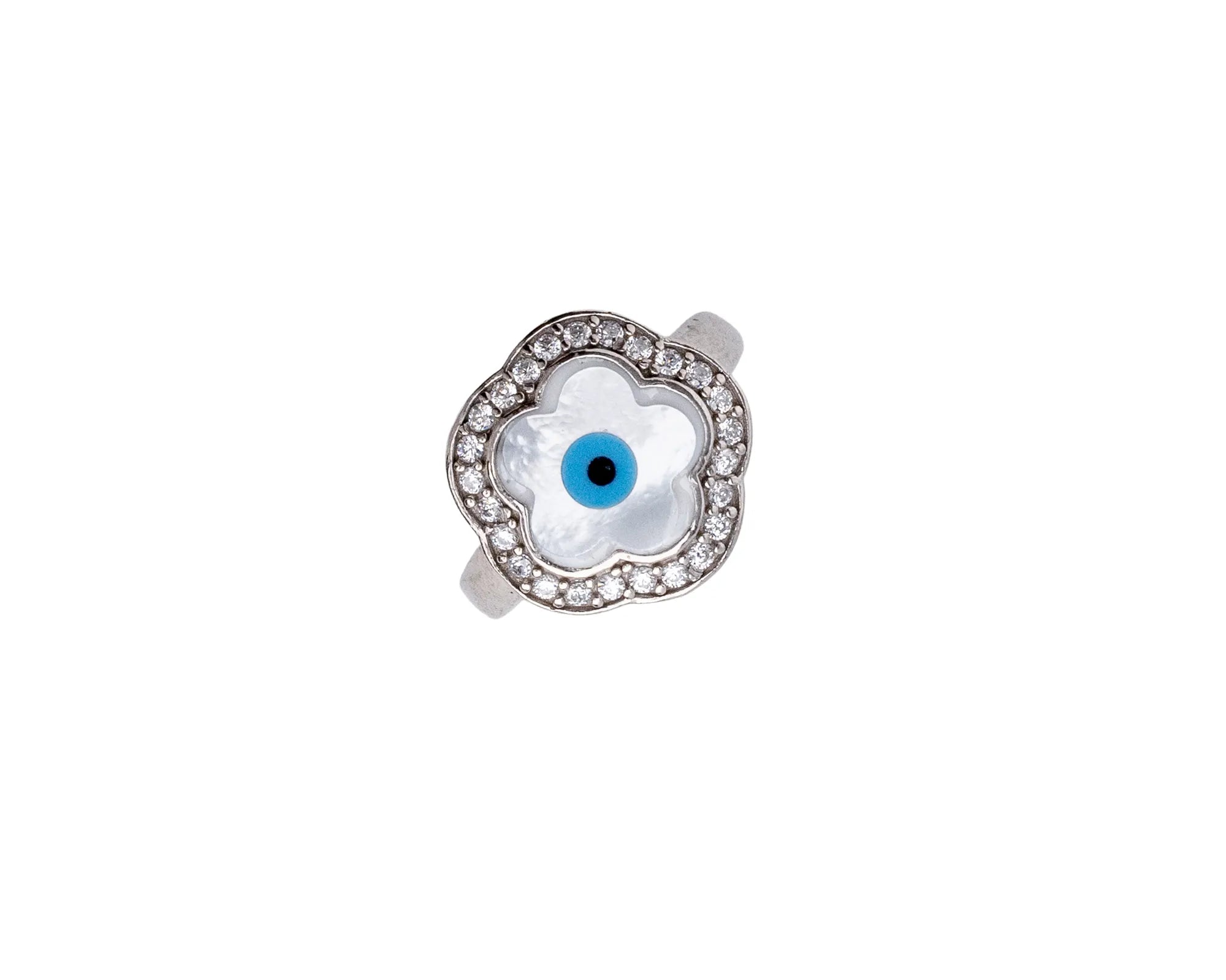 Keepsakes Evil Eye Blossom Adjustable Ring