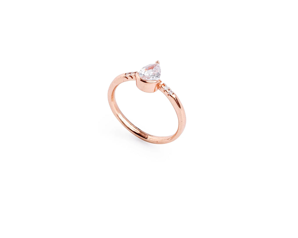 Keepsakes Pear Solitaire Ring