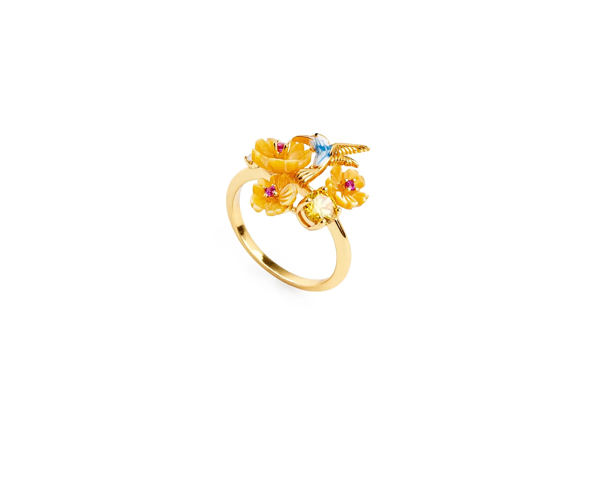 Keepsakes Golden Blossom Bird Ring