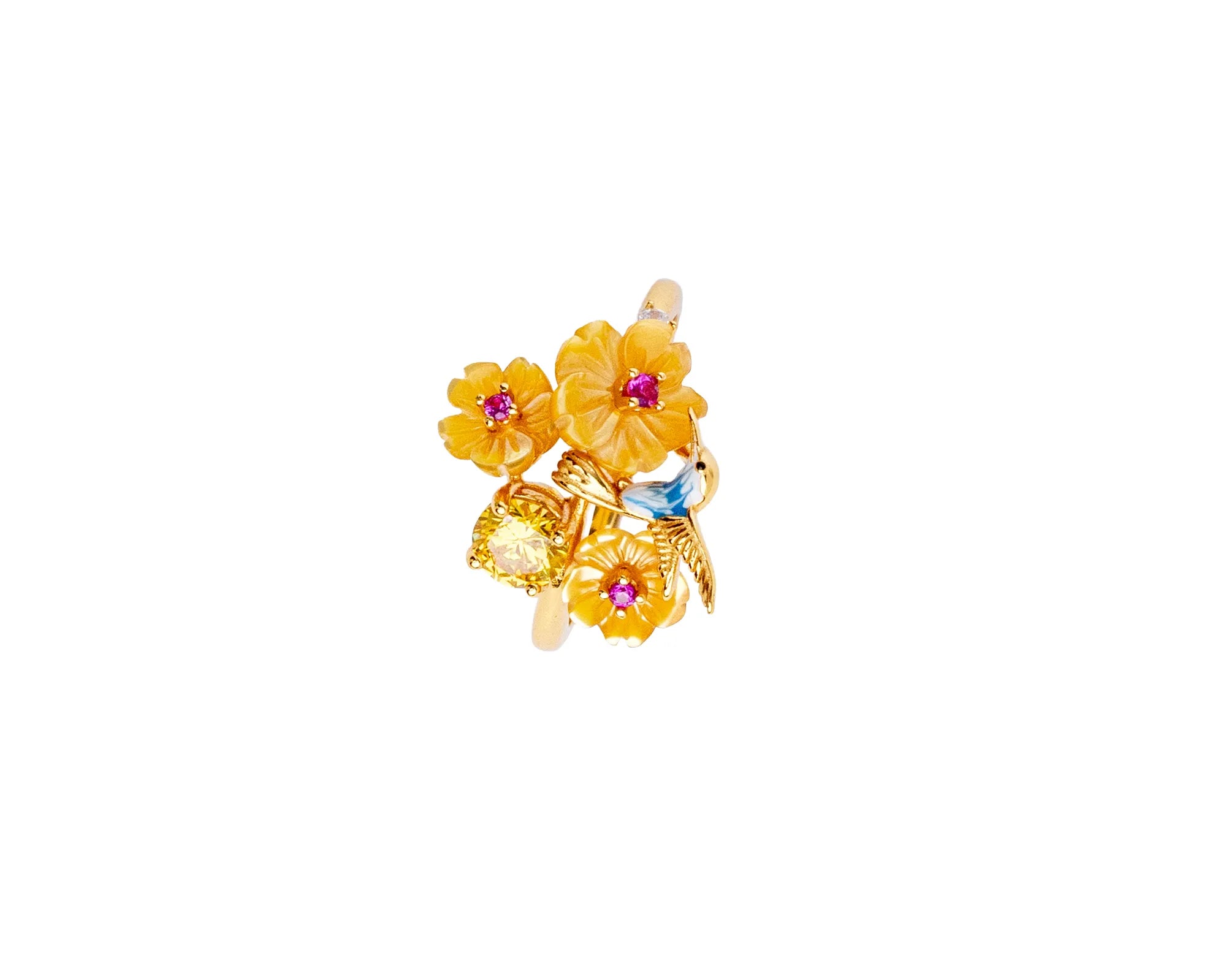 Keepsakes Golden Blossom Bird Ring