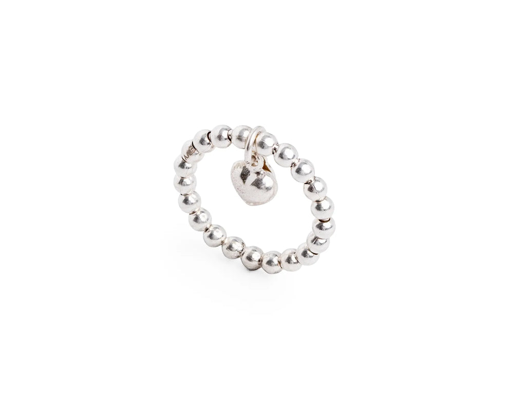 Keepsakes Heart Charm Beaded Ring